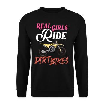 Dirt Bike Motocross Électrique Riding MX Rider - Sweat-shirt Unisexe - noir - Devant - Alina (178cm) & Michal (187cm)