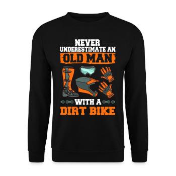 Dirt Bike Motocross Électrique Riding MX Rider - Sweat-shirt Unisexe - noir - Devant - Alina (178cm) & Michal (187cm)