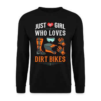 Dirt Bike Motocross Électrique Riding MX Rider - Sweat-shirt Unisexe - noir - Devant - Alina (178cm) & Michal (187cm)
