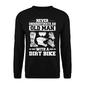 Dirt Bike Motocross Électrique Riding MX Rider - Sweat-shirt Unisexe - noir - Devant - Alina (178cm) & Michal (187cm)