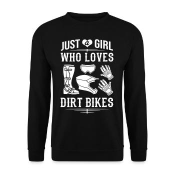 Dirt Bike Motocross Électrique Riding MX Rider - Sweat-shirt Unisexe - noir - Devant - Alina (178cm) & Michal (187cm)
