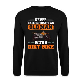 Dirt Bike Motocross Électrique Riding MX Rider - Sweat-shirt Unisexe - noir - Devant - Alina (178cm) & Michal (187cm)