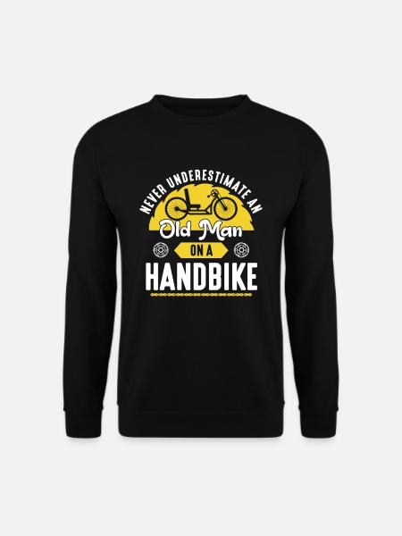 Ne sous-estimez jamais un vieil homme sur un vélo à main - Sweat-shirt Unisexe - noir
