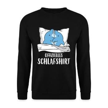 Chemise de couchage officielle Pyjama Dauphin - Sweat-shirt Unisexe - noir - Devant - Alina (178cm) & Michal (187cm)