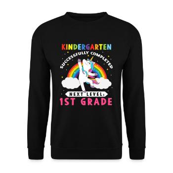 Jardin d’enfants Licorne terminée avec succès - Sweat-shirt Unisexe - noir - Devant - Alina (178cm) & Michal (187cm)