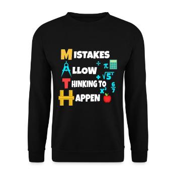 Dear math grow up and solve your own problems - Unisex Sweatshirt - black - Front - Alina (178cm) & Michal (187cm)