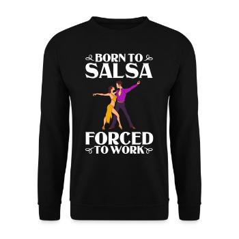 Salsa Dance Music Course Beginner Workout Dancer - Unisex Sweatshirt - black - Front - Alina (178cm) & Michal (187cm)