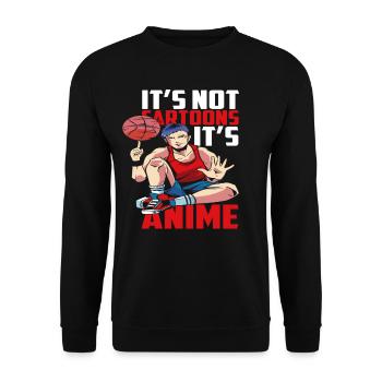 Anime Otaku Teenager Spruch Geschenk - Unisex Pullover - Schwarz - Vorne - Alina (178cm) & Michal (187cm)