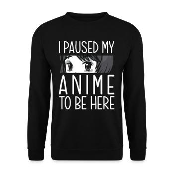 Anime Break Otaku Anime Lover Gift - Unisex Sweatshirt - black - Front - Alina (178cm) & Michal (187cm)