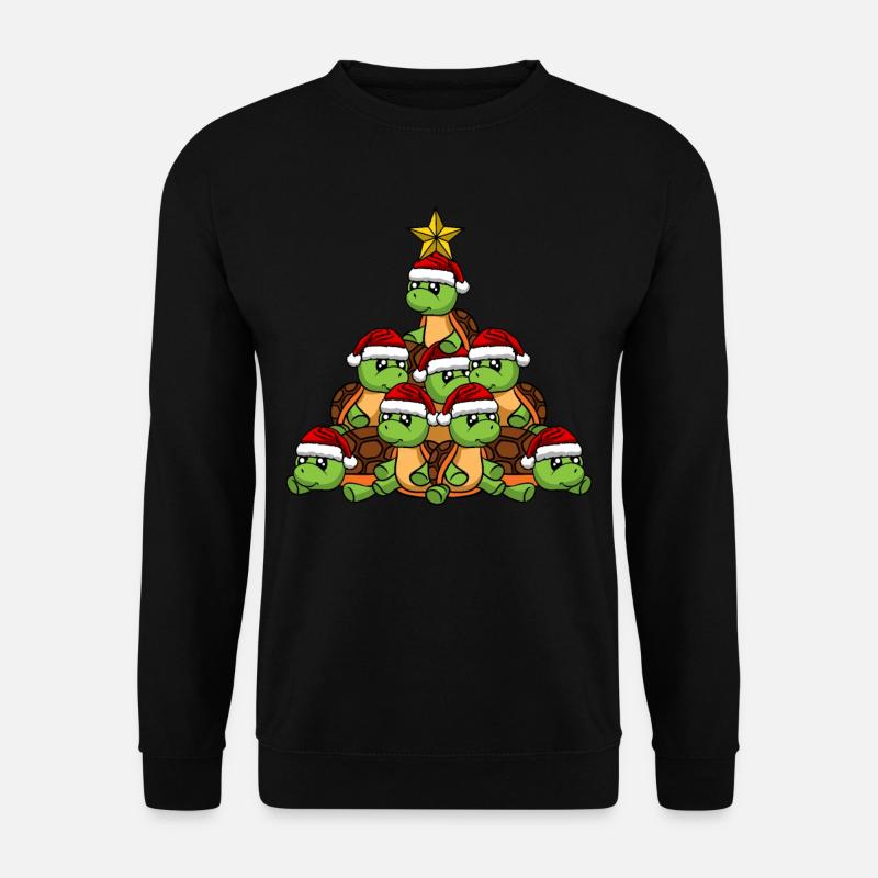 Turtle Christmas Tree - Unisex Sweatshirt - black