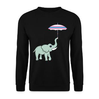 Elephant Gift For Proboscis Africa Wilderness Zoo - Unisex Sweatshirt - black - Front - Alina (178cm) & Michal (187cm)