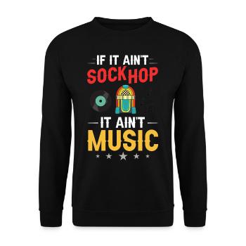Sock Hop Sox 50s Musik Party Tanz 1950s Tänzer - Unisex Pullover - Schwarz - Vorne - Alina (178cm) & Michal (187cm)