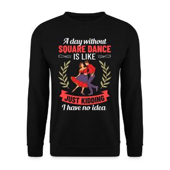 Square Dance Music Caller Folk Dance Dancer Usa - Unisex Sweatshirt - black - Front - Alina (178cm) & Michal (187cm)