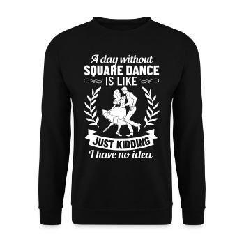 Square Dance Music Caller Folk Dance Dancer Usa - Unisex Sweatshirt - black - Front - Alina (178cm) & Michal (187cm)