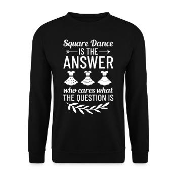 Square Dance Music Caller Folk Dance Dancer Usa - Unisex Sweatshirt - black - Front - Alina (178cm) & Michal (187cm)