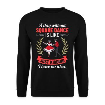 Square Dance Music Caller Folk Dance Dancer Usa - Unisex Sweatshirt - black - Front - Alina (178cm) & Michal (187cm)