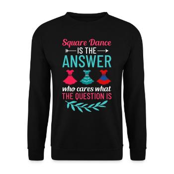 Square Dance Music Caller Folk Dance Dancer Usa - Unisex Sweatshirt - black - Front - Alina (178cm) & Michal (187cm)
