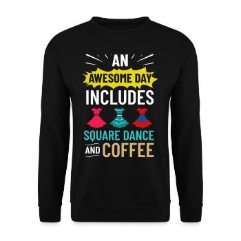 Square Dance Music Caller Folk Dance Dancer Usa - Unisex Sweatshirt - black - Front - Alina (178cm) & Michal (187cm)