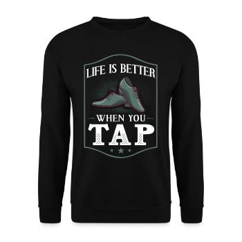 Tap Dance Beginners Chaussures Apprendre la musique Danseurs - Sweat-shirt Unisexe - noir - Devant - Alina (178cm) & Michal (187cm)