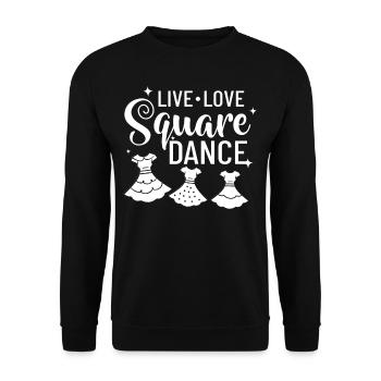 Square Dance Music Caller Folk Dance Dancer Usa - Unisex Sweatshirt - black - Front - Alina (178cm) & Michal (187cm)