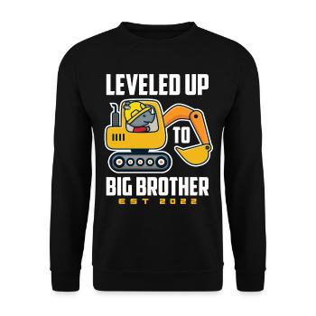 Excavator Offspring Brother Son Nephew 2022 - Unisex Sweatshirt - black - Front - Alina (178cm) & Michal (187cm)