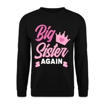 Encore une fois annonce de grossesse de sœur - Sweat-shirt Unisexe - noir - Devant - Alina (178cm) & Michal (187cm)