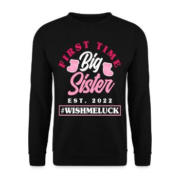 Fille Sœurs Frères et sœurs 2022 - Sweat-shirt Unisexe - noir - Devant - Alina (178cm) & Michal (187cm)