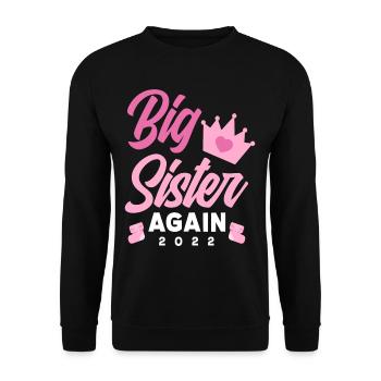 Encore une fois, annonce de grossesse de sœur 2022 - Sweat-shirt Unisexe - noir - Devant - Alina (178cm) & Michal (187cm)