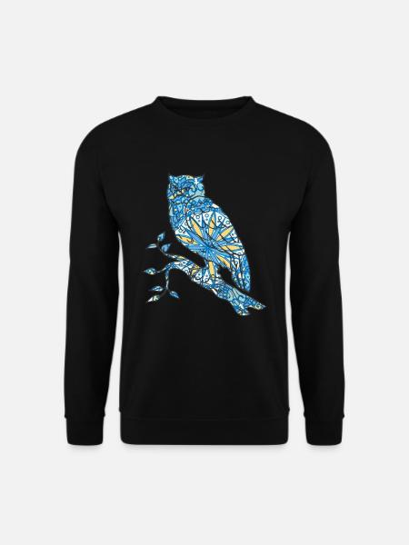 Mandala Owl Geometry Pattern - Unisex Sweatshirt - black
