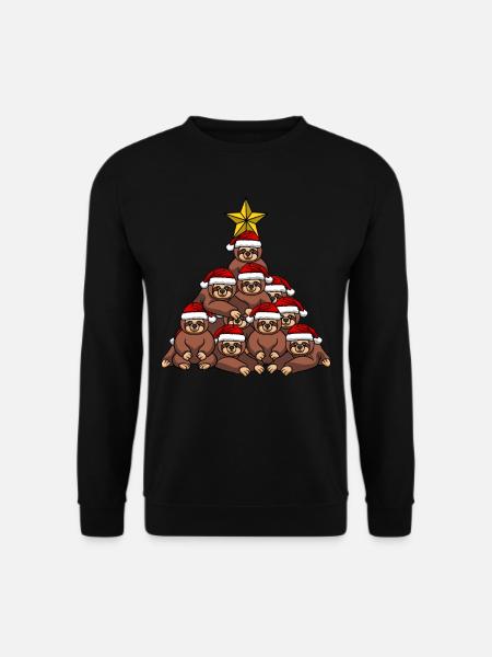Sloth Christmas Tree - Unisex Sweatshirt - black