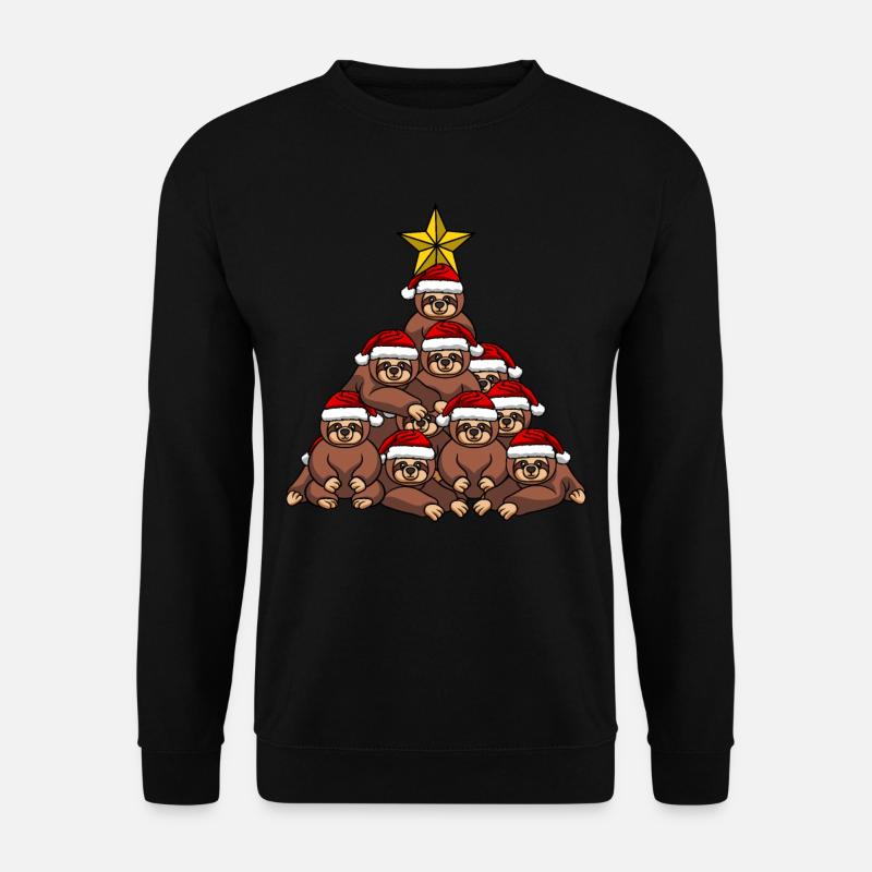 Sloth Christmas Tree - Unisex Sweatshirt - black