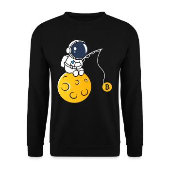 Bitcoin Lune - Sweat-shirt Unisexe - noir - Devant - Alina (178cm) & Michal (187cm)