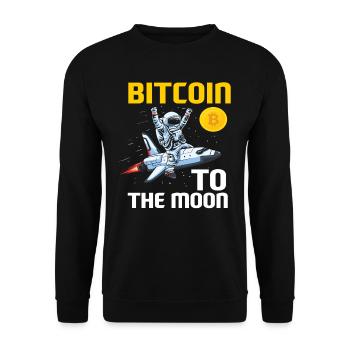 Bitcoin vers la Lune - Sweat-shirt Unisexe - noir - Devant - Alina (178cm) & Michal (187cm)