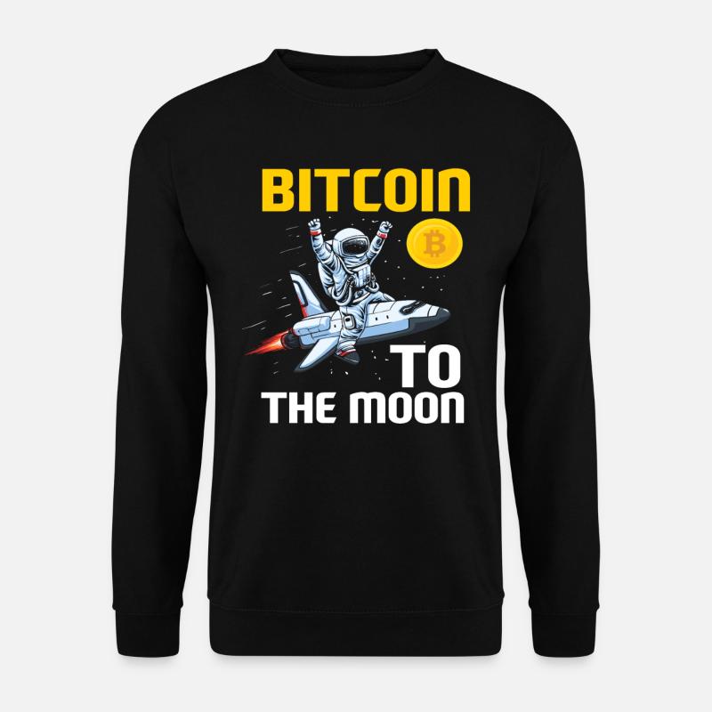 Bitcoin vers la Lune - Sweat-shirt Unisexe - noir