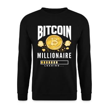 Bitcoin Millionaire Cadeau - Sweat-shirt Unisexe - noir - Devant - Alina (178cm) & Michal (187cm)