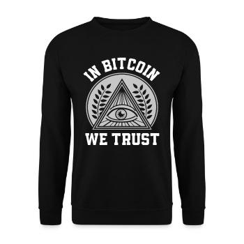 Bitcoin Crypto-monnaie Cadeau CryptoTrader - Sweat-shirt Unisexe - noir - Devant - Alina (178cm) & Michal (187cm)