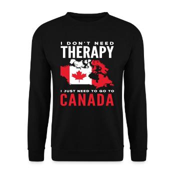 Canada Therapy dit origine canadienne - Sweat-shirt Unisexe - noir - Devant - Alina (178cm) & Michal (187cm)