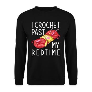 Crochet Passion Hobby Crocheter - Unisex Sweatshirt - black - Front - Alina (178cm) & Michal (187cm)