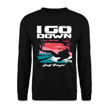 Diving Diver Gift - Unisex Sweatshirt - black - Front - Alina (178cm) & Michal (187cm)