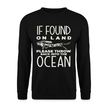 Diving Hobby Diving lovers - Unisex Sweatshirt - black - Front - Alina (178cm) & Michal (187cm)