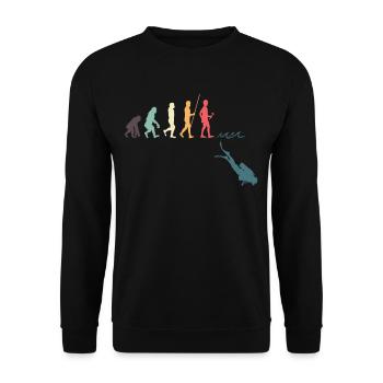 Tauchen Evolution - Unisex Pullover - Schwarz - Vorne - Alina (178cm) & Michal (187cm)