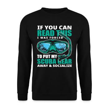 Diver - Unisex Sweatshirt - black - Front - Alina (178cm) & Michal (187cm)