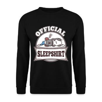 Official Sleeping Shirt Koala - Unisex Sweatshirt - black - Front - Alina (178cm) & Michal (187cm)