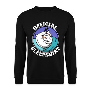 Chemise de sommeil officielle chat - Sweat-shirt Unisexe - noir - Devant - Alina (178cm) & Michal (187cm)