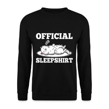 Chemise de sommeil officielle chat - Sweat-shirt Unisexe - noir - Devant - Alina (178cm) & Michal (187cm)