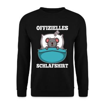 Offizielles schlafshirt Koala - Unisex Pullover - Schwarz - Vorne - Alina (178cm) & Michal (187cm)