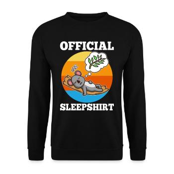 Official Sleeping Shirt Koala - Unisex Sweatshirt - black - Front - Alina (178cm) & Michal (187cm)