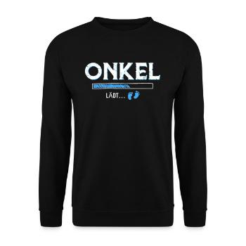 Onkel lädt - Unisex Pullover - Schwarz - Vorne - Alina (178cm) & Michal (187cm)