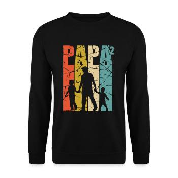 Dad high 2 - Unisex Sweatshirt - black - Front - Alina (178cm) & Michal (187cm)
