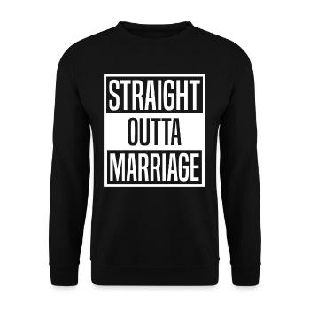 Lustiges Scheidung Scheidungsparty - Unisex Pullover - Schwarz - Vorne - Alina (178cm) & Michal (187cm)
